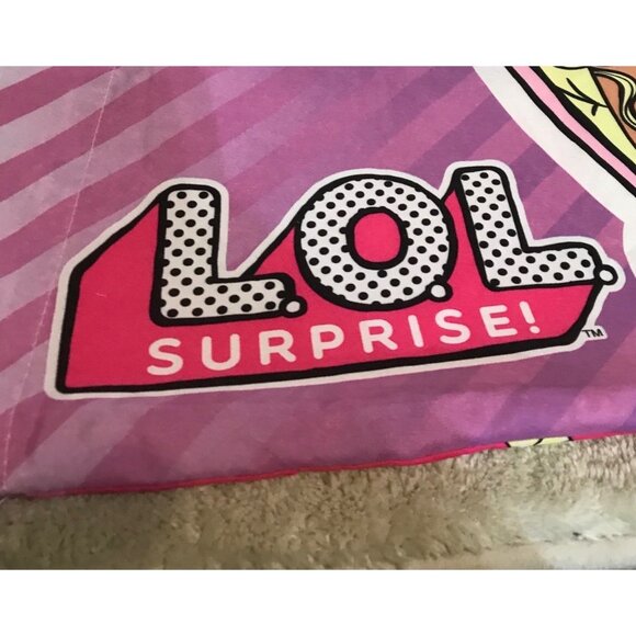 LOL Surprise Pink Cartoon Characters Pillowcase Royally Excited Double Sided - Picture 7 of 11